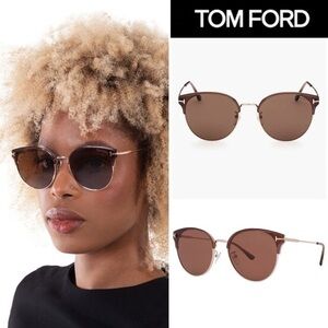TOM FORD Brown Oval Unisex 61mm Round Sunglasses FT0898-K NWT 540$